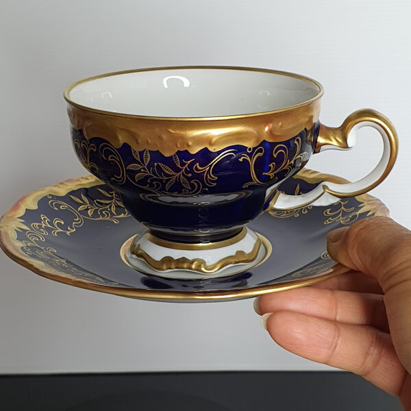 gilded cup and saucer