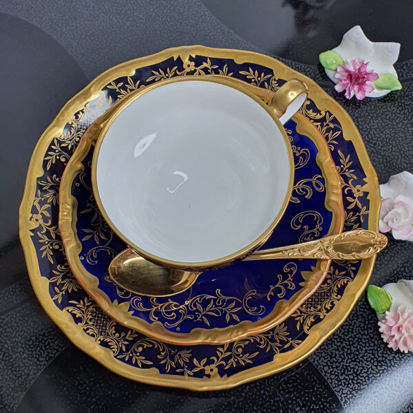 gilded cup and saucer