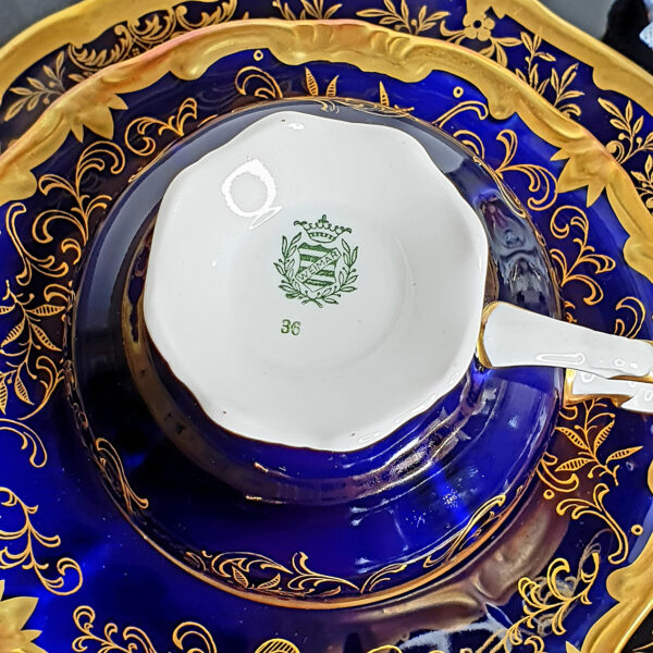 gilded cup and saucer