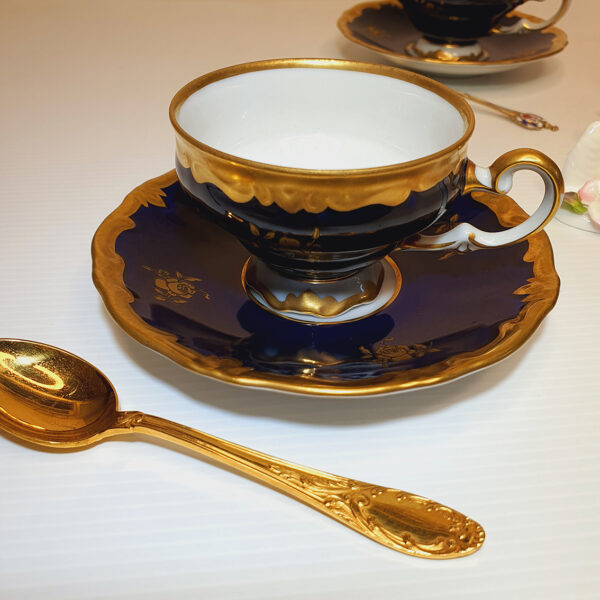gilded cup and saucer