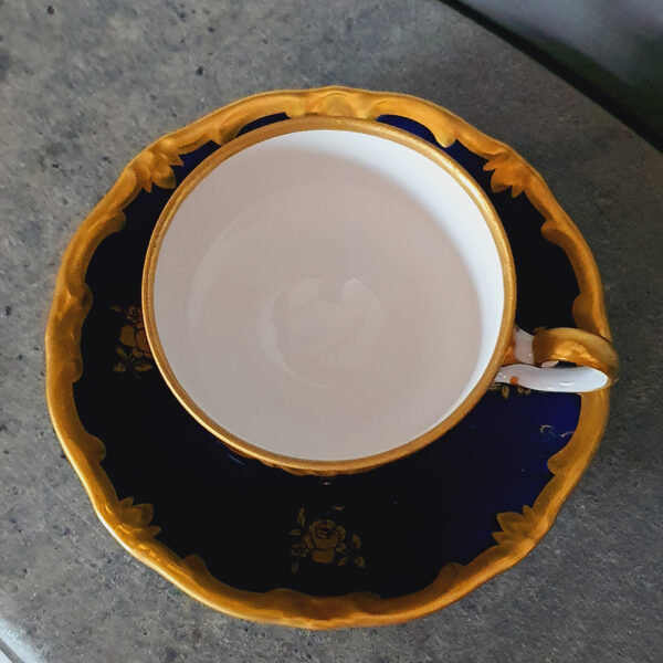 gilded cup and saucer