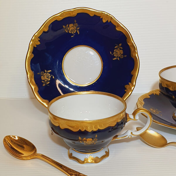 gilded cup and saucer