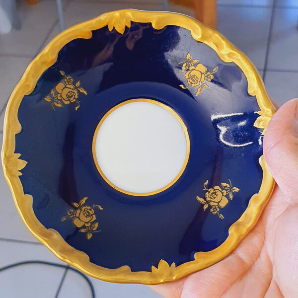 gilded cup and saucer