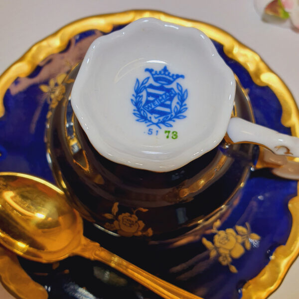 gilded cup and saucer
