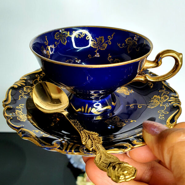 gilded cup and saucer