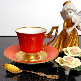 gilded cup and saucer