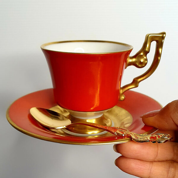gilded cup and saucer