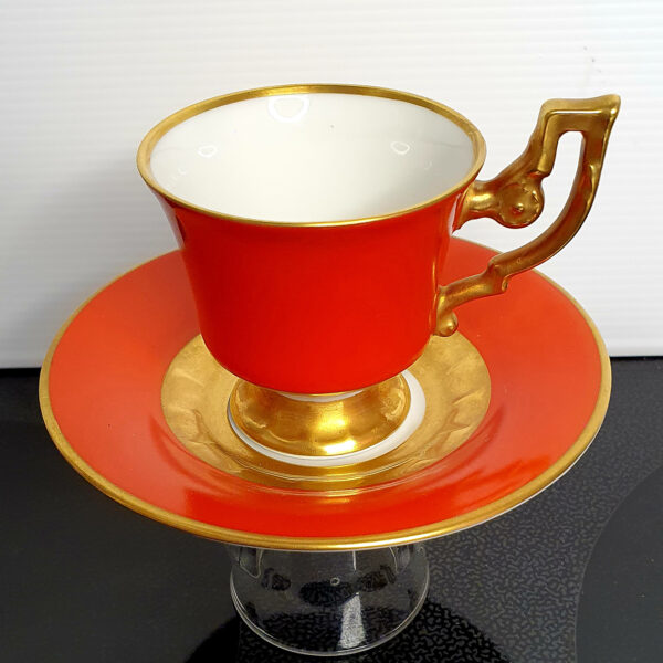 gilded cup and saucer