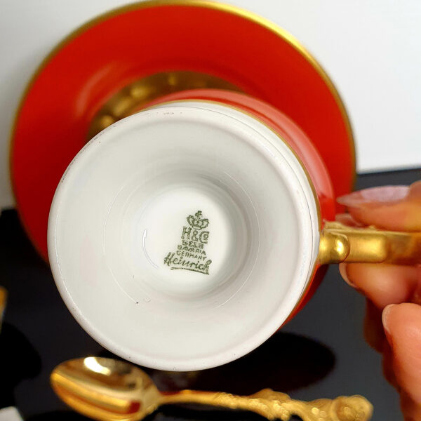 gilded cup and saucer