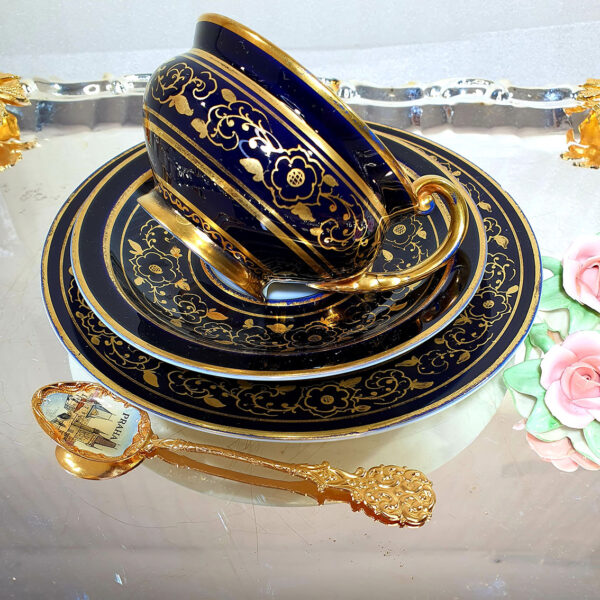 gilded cup and saucer