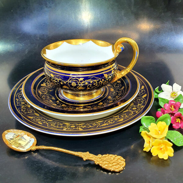 gilded cup and saucer