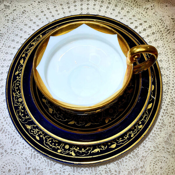 gilded cup and saucer