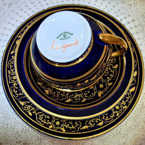 gilded cup and saucer