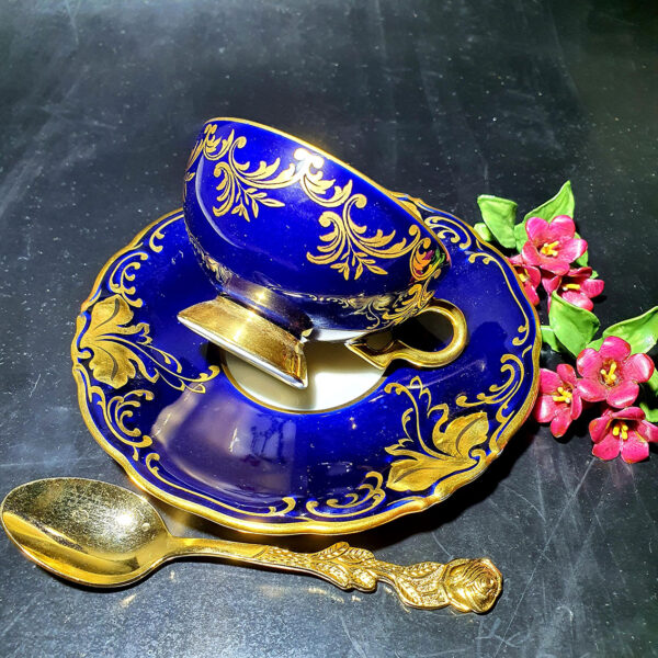 gilded cup and saucer