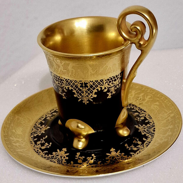 gilded cup and saucer