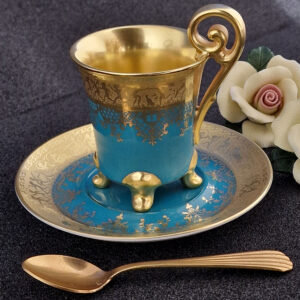 gilded cup and saucer