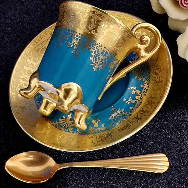 gilded cup and saucer