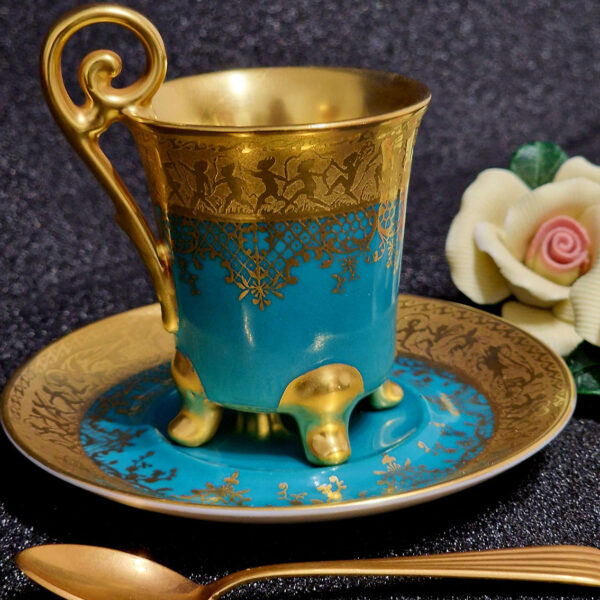 gilded cup and saucer