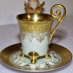 gilded cup and saucer