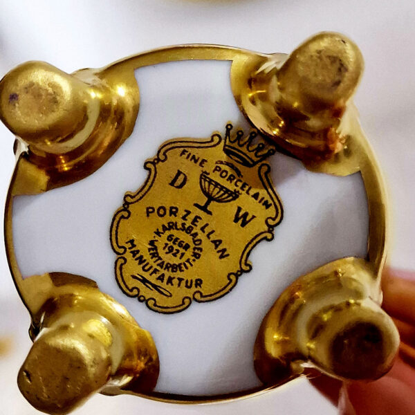 gilded cup and saucer